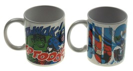 Zak! Marvel Avengers DC Comics Justice League Coffee Mugs Set 2 White Mu... - $2.39
