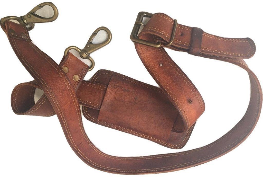 leather shoulder strap replacement brown, messenger bag strap brown - Handbag Accessories