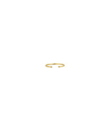 14K Solid Gold Diamond Open Thin Ring - Size 6, 7, 8 Stackable - $275.00
