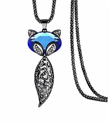 Elegant Fox Sweater Long Chain Match Clothing Accessories Necklace