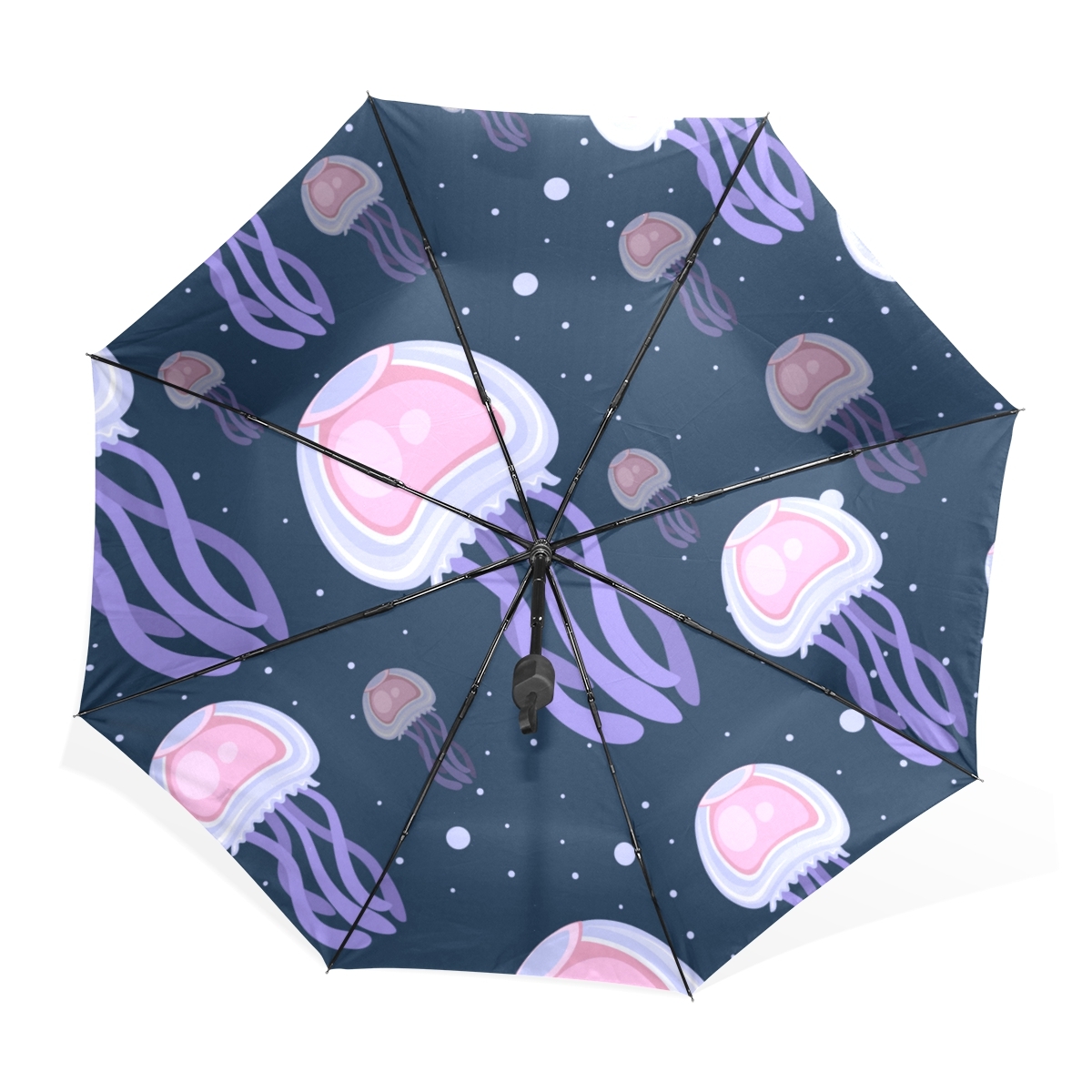 Jellyfish Underwater Little Creature Black Portable Compact Folding