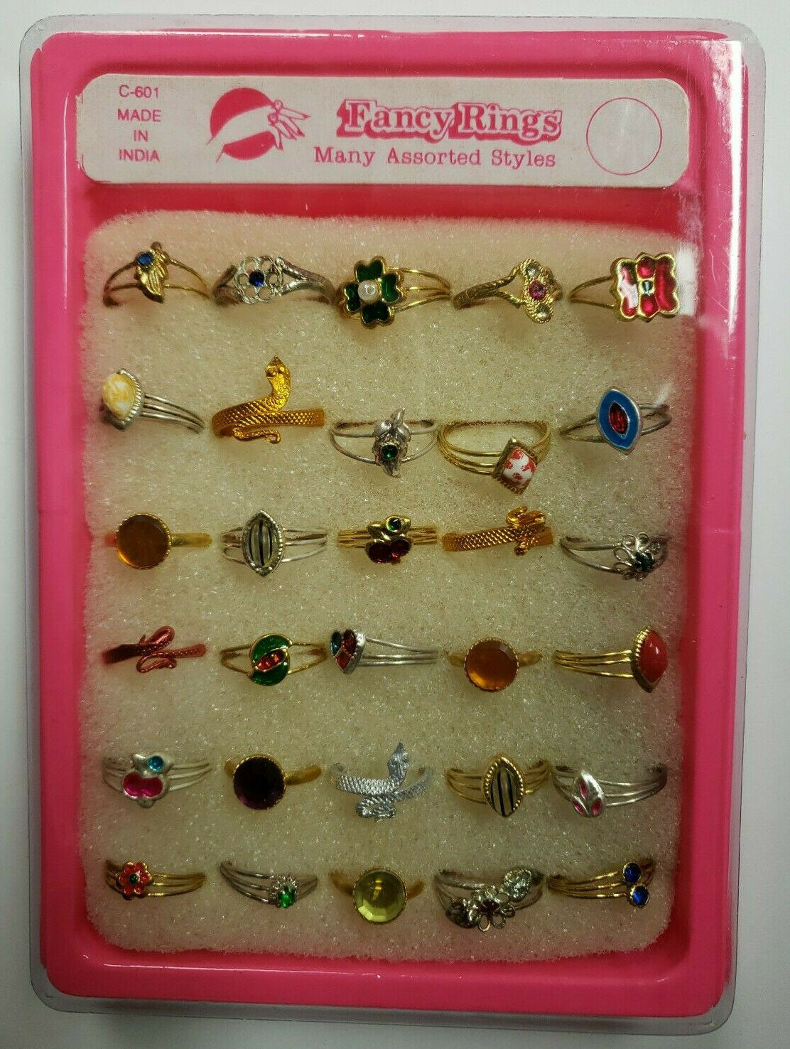 Vintage Gumball Gold Rings Toys Lot of 50 Vending Machine Charms 