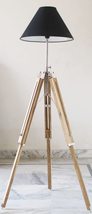 Marine Designer Royal Nautical Modern Teak Wood Tripod Floor Lamp Stand 