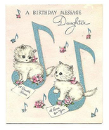 Kittens Cats Card Musical Notes Vintage Norcross Greeting Card Print Gra... - $18.99