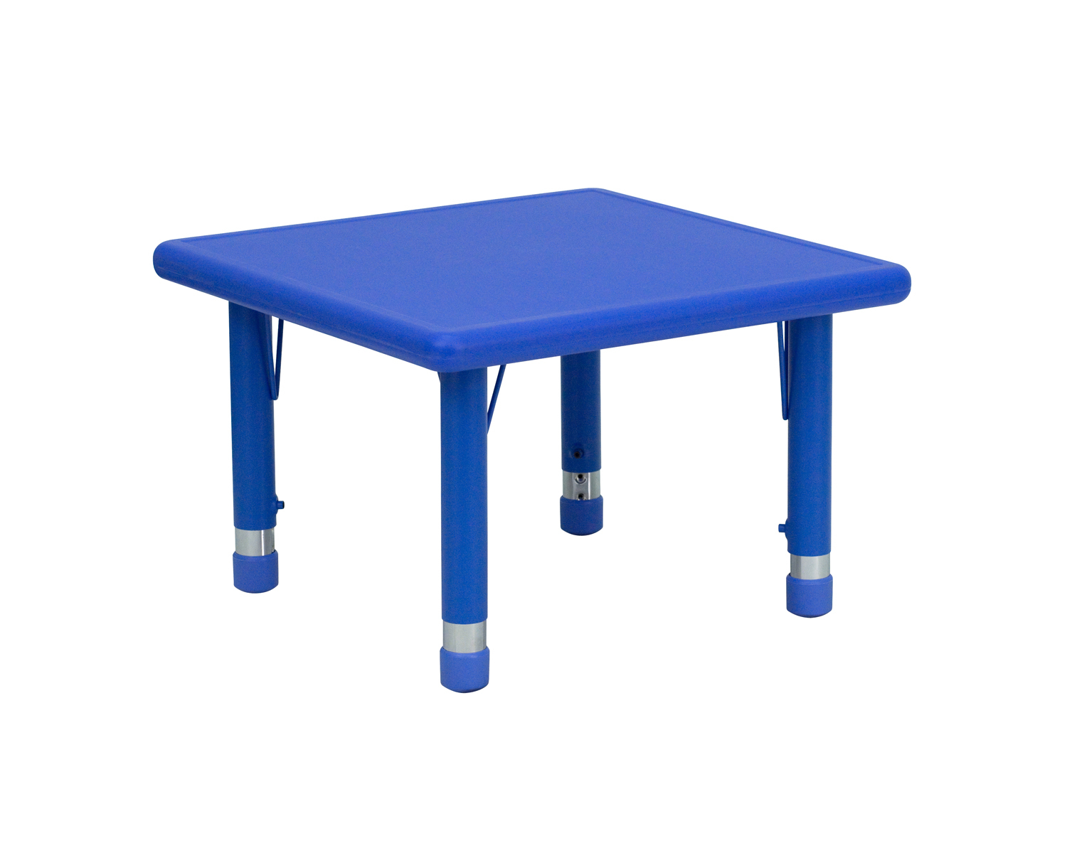 Offex 24'' Square Plastic Height Adjustable Preschool Activity Table ...