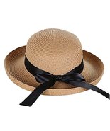 Lady Summer Straw Hat Beach Hat Sun Hat Wide Brim Hat #01 - $22.49