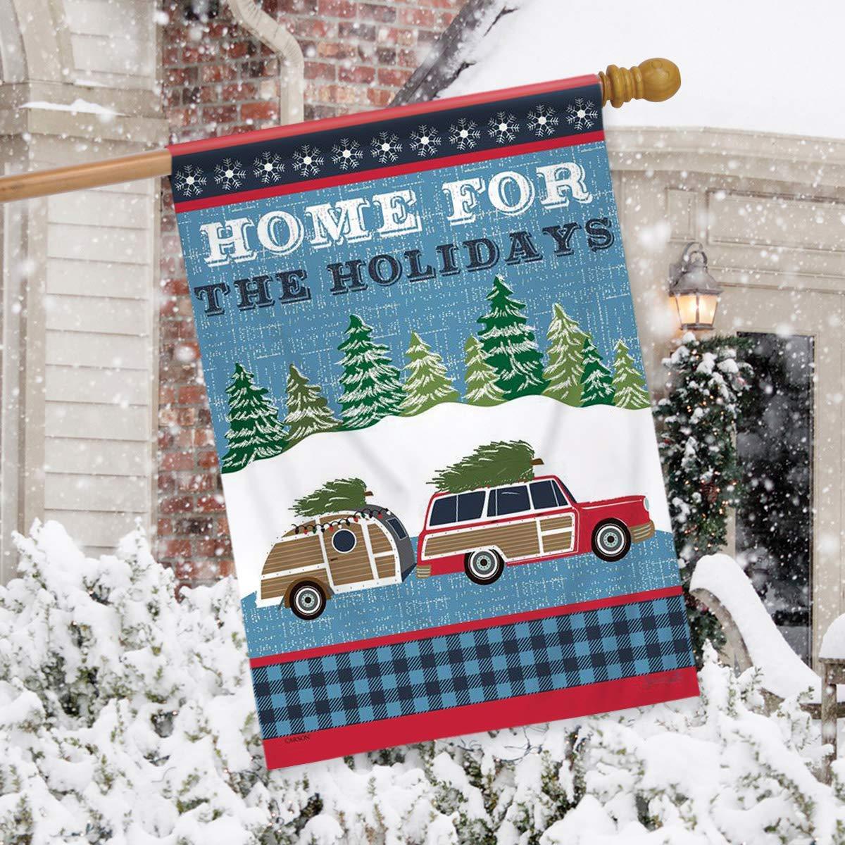 Home for the Holidays House Flag 2 Sided Message, 28" x 40" Flags