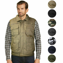 Men's Premium Multi Pocket Zip Up Military Fishing Hunting Utility Tactical Vest