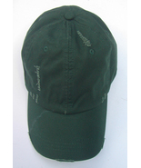 Dk Green Distressed Dad Hat/Cap Low Profile Unstructured Cotton Adjustab... - $9.94