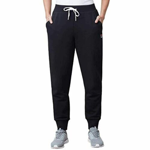 Fila Women's Heritage French Terry Jogger Black Small S Gym Active