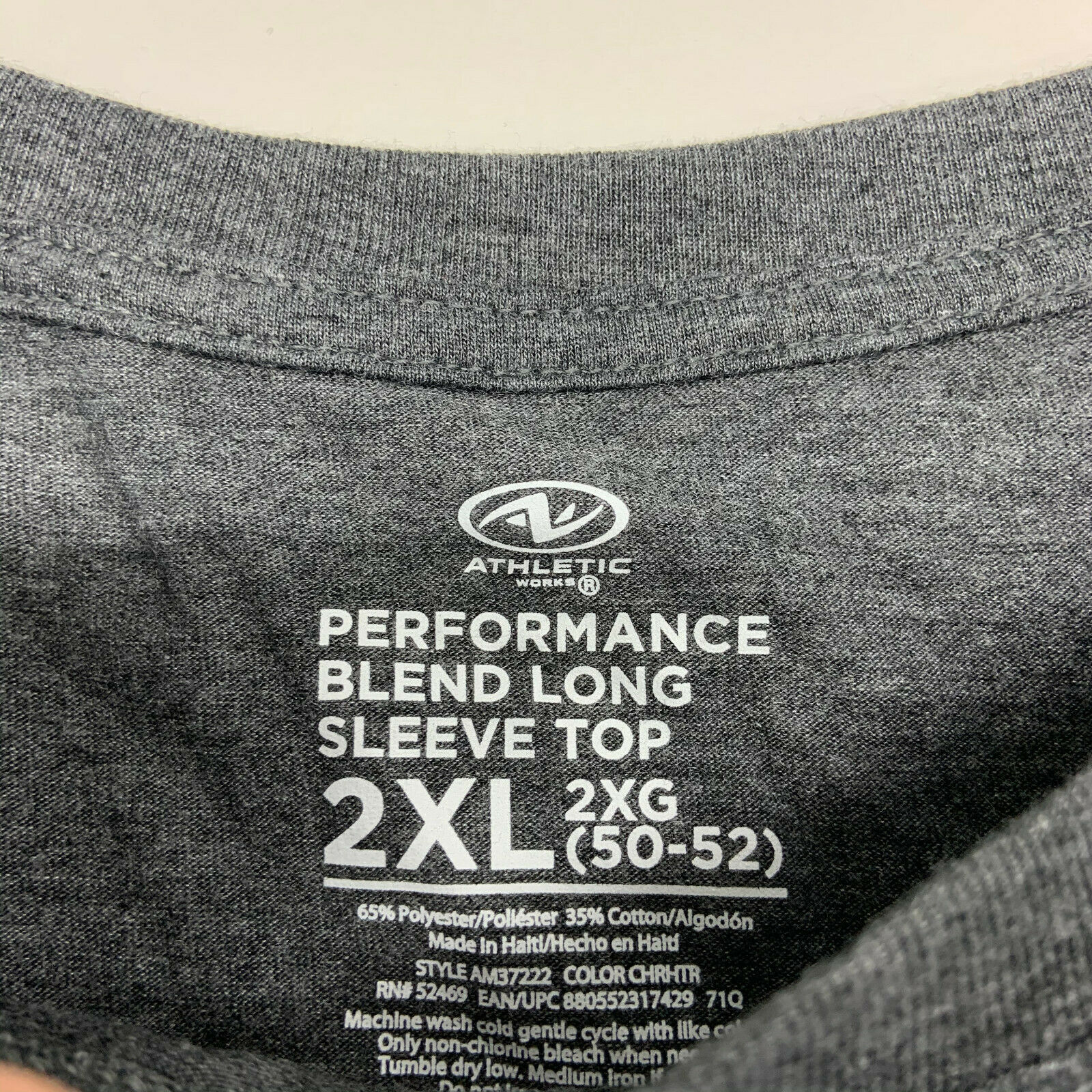 athletic performance blend long sleeve top