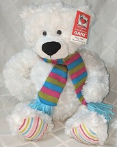 GANZ HX11211 Gusty The White Bear Hug Me Collection 15 Inches 3 Plus Age - $17.00