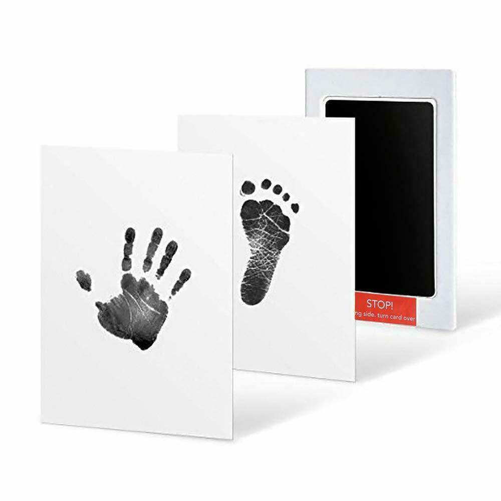 Baby Safe Print Ink Pad Touch Nontoxic Inkless Footprint Handprint Kit Black US
