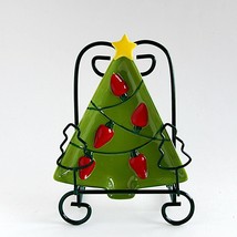 Christmas Tree Small Ceramic Candy Plate or Bowl Decoration by Hallmark - $9.49