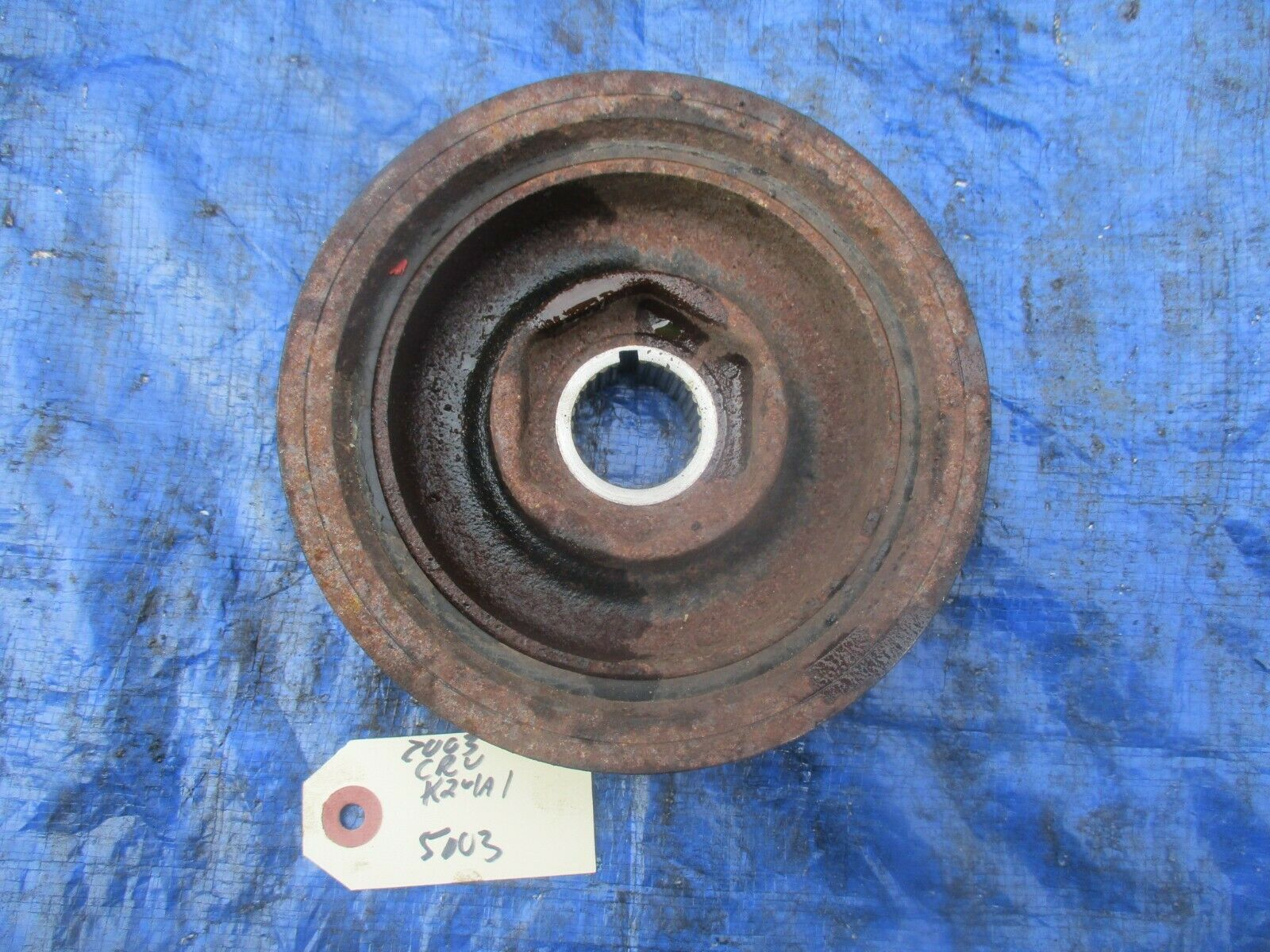 0206 Honda CRV K24A1 crankshaft pulley engine motor K24 harmonic
