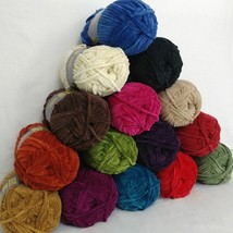 Lion Brand Suede Yarn 20 Colors Prints Bulky Weight NOS Chenille Type You Pick - $6.95+
