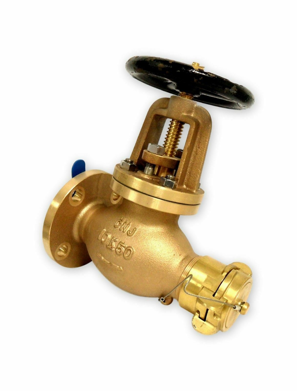 W&O 10K50 F7334 10K Bronze Hose Globe Valve Nakajima 4 Bolted
