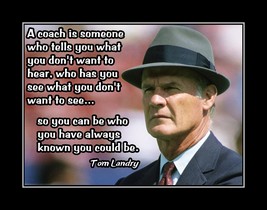 Inspirational Cowboys Football Coach Quote Poster Print Landry Wall Art Gift - $22.99+
