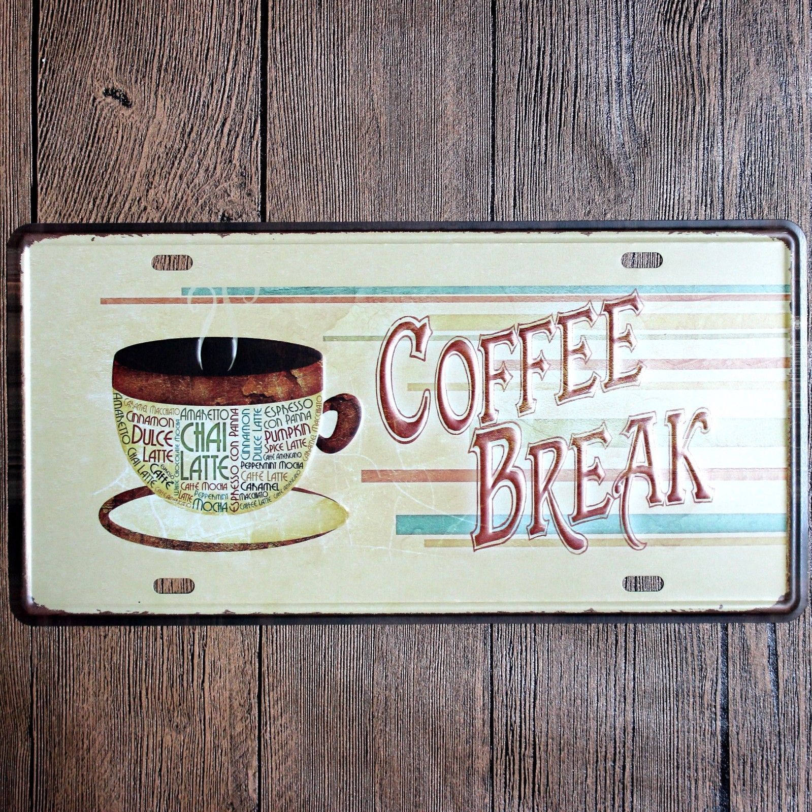 Metal Tin Sign propaganda coffee Bar Pub Home Vintage Retro Poster Cafe ART