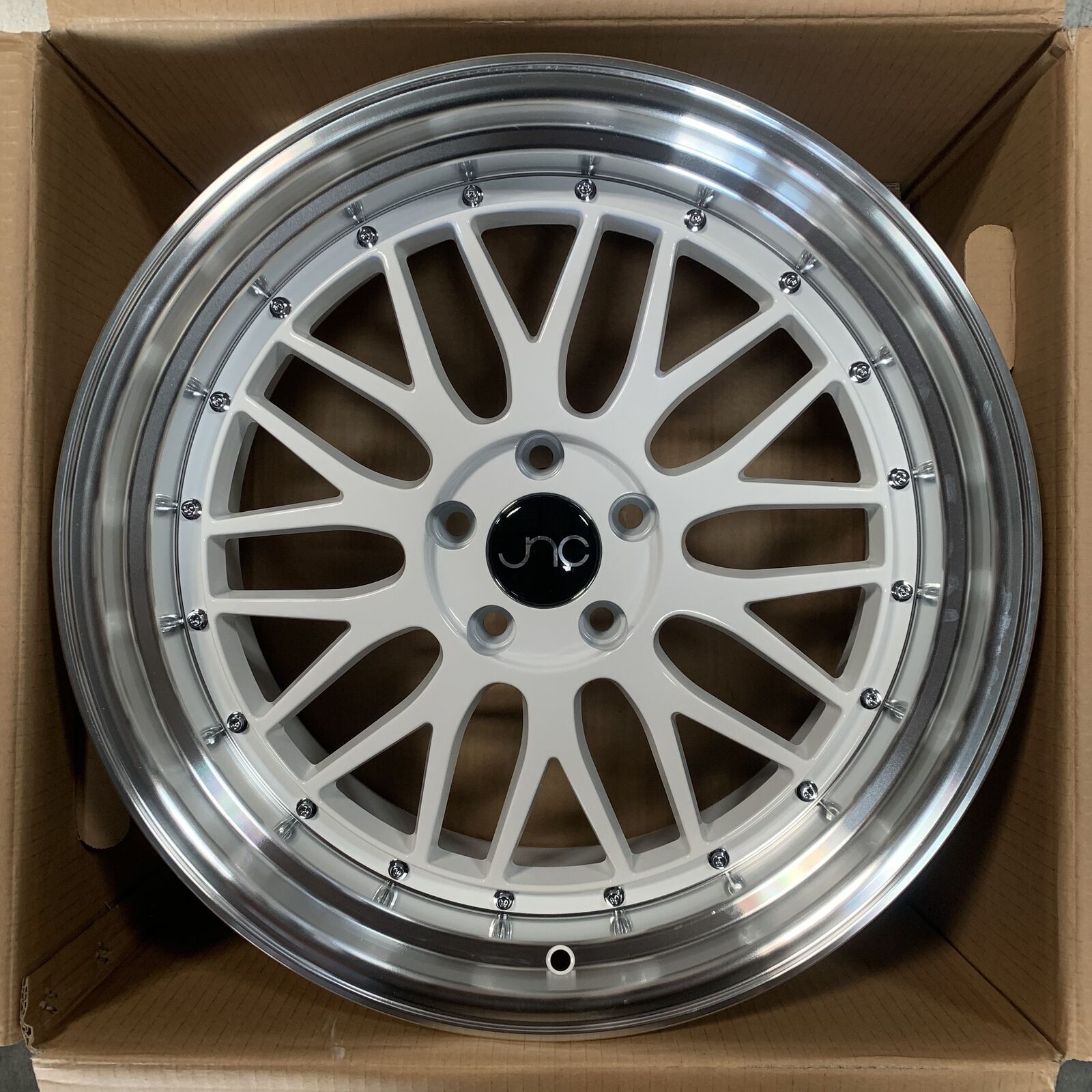 Used 19x9.5 JNC JNC005 5x112 35 White Machine Lip Wheel(1) - Wheels