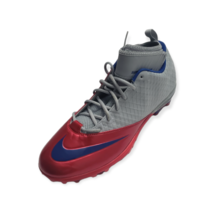 Nike Men's Lunar Super Bad Pro TD Football Cleat Shoes Gray/Red/Blue Size 14 - $59.99