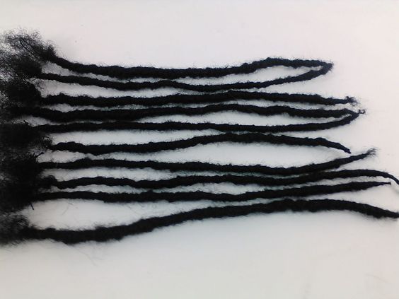 100% Human Hair Locks handmade Dreadlocks 50 Dreads Silk look dreads