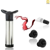 Wine Bottle Stopper Vacuum Pump Air Lock  Sealing Stainless Steel Bar Ac... - $13.80