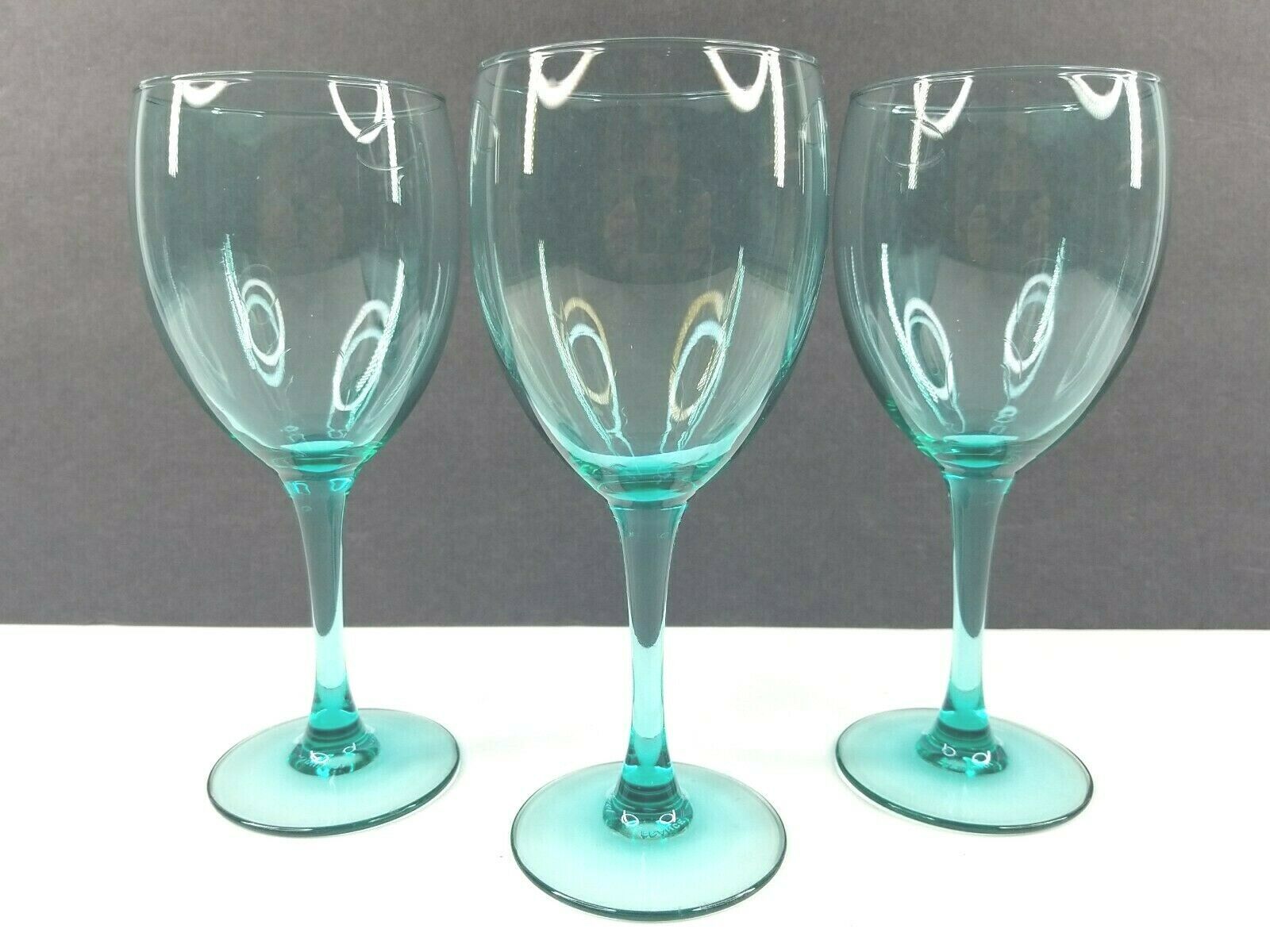 NEW Set TEAL SHORT STEM Beverage Goblets/Glasses 12oz 5.25" 3 LOTS Available 4 