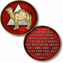 SOBRIETY  AA RECOVERY 12 STEPS THE TASKS OF THE DAY CAMEL RED CHALLENGE ... - $23.74