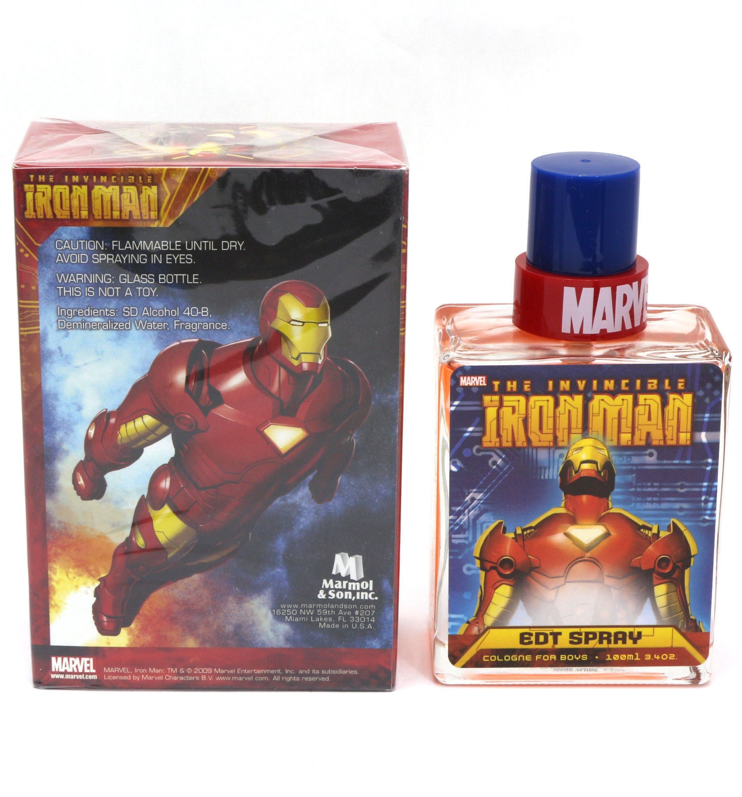 Marvel The Invincible Iron Man Cologne for Boys EDT Spray 3.4 oz New