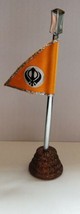 SIKH Punjabi Chardi Kala Nishan Sahib Khanda Khalsa Flag Desktop Stand S... - $12.48