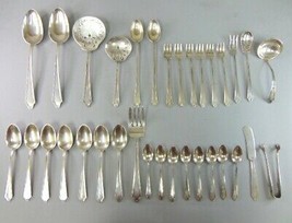 Vintage International Sterling Silver Minuet Flatware Set 33pcs 1.70lbs - $1,485.00