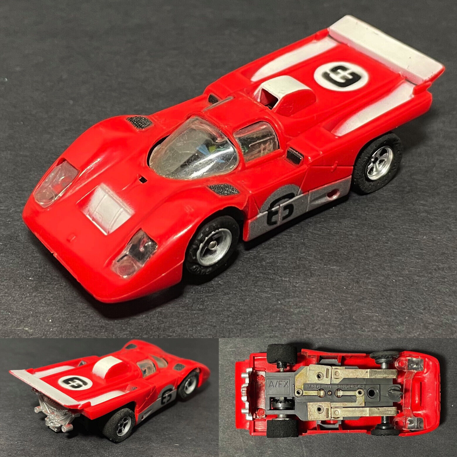 1 1972 Aurora Slot Car Afx Non Magnatraction Ferrari 512m Red 6 Open Vent 1763 1970 Now