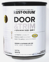 Rust-oleum Door & Trim Advanced Dry Satin White Indoor And Outdoor Use Metal QT