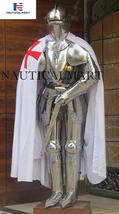 Italian Full Suit of Armor Medieval Knight Closed Helmet Costume,Sword and Cloak