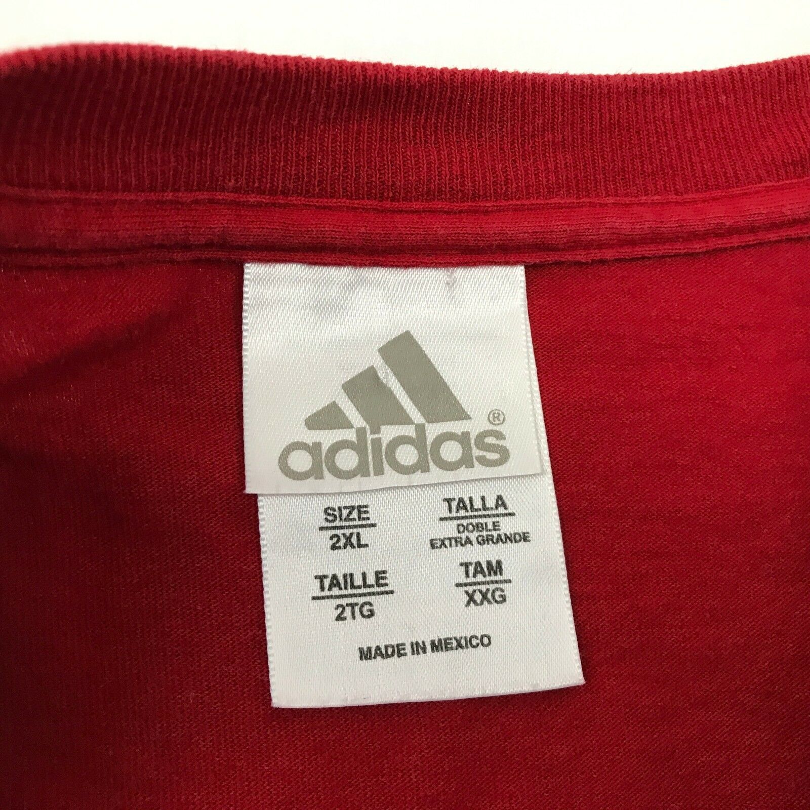 VINTAGE Adidas Soccer Shirt Men's Size 2XL XXL Red Short Sleeve