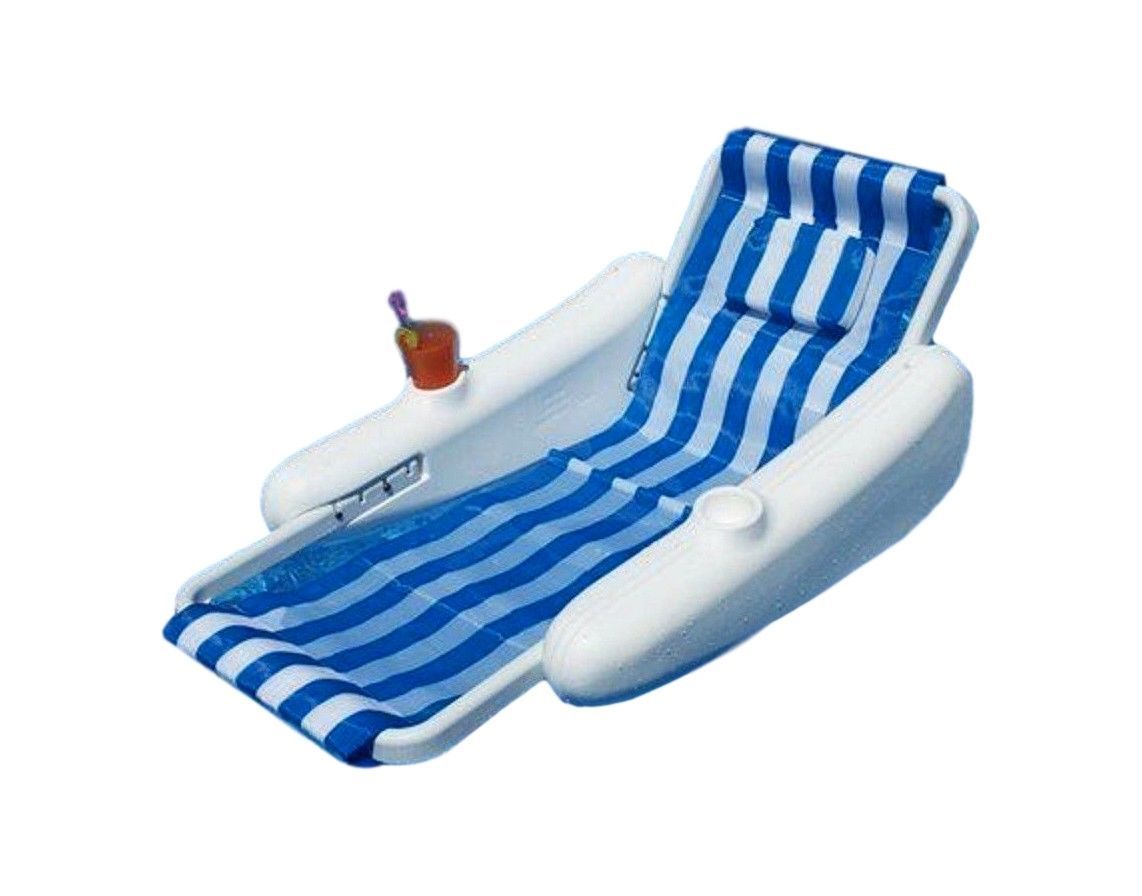 swimline 71 inch swimming pool inflatable suntan tub lounge water raft float