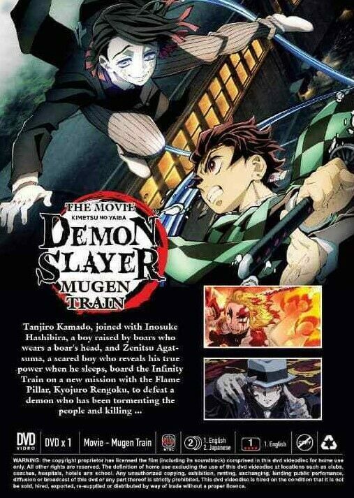 DVD Demon Slayer:Kimetsu no Yaiba the Movie: Mugen Train English Dubbed ...