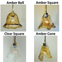 Art Glass Polished Nickel Finish Mini Pendant Ceiling Light Progress Lighting - $59.00