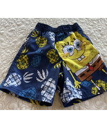 Nickelodeon Spongebob Boye Blue Yellow Pineapple Swim Trunks Shorts 3T - $7.35