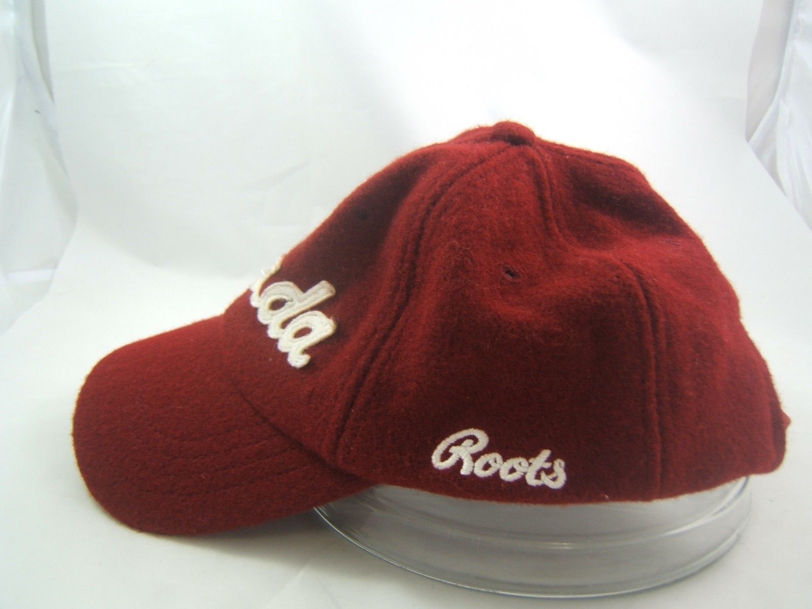 Roots Canada Olympic Hat Low Profile Small Burgundy Strapback Baseball