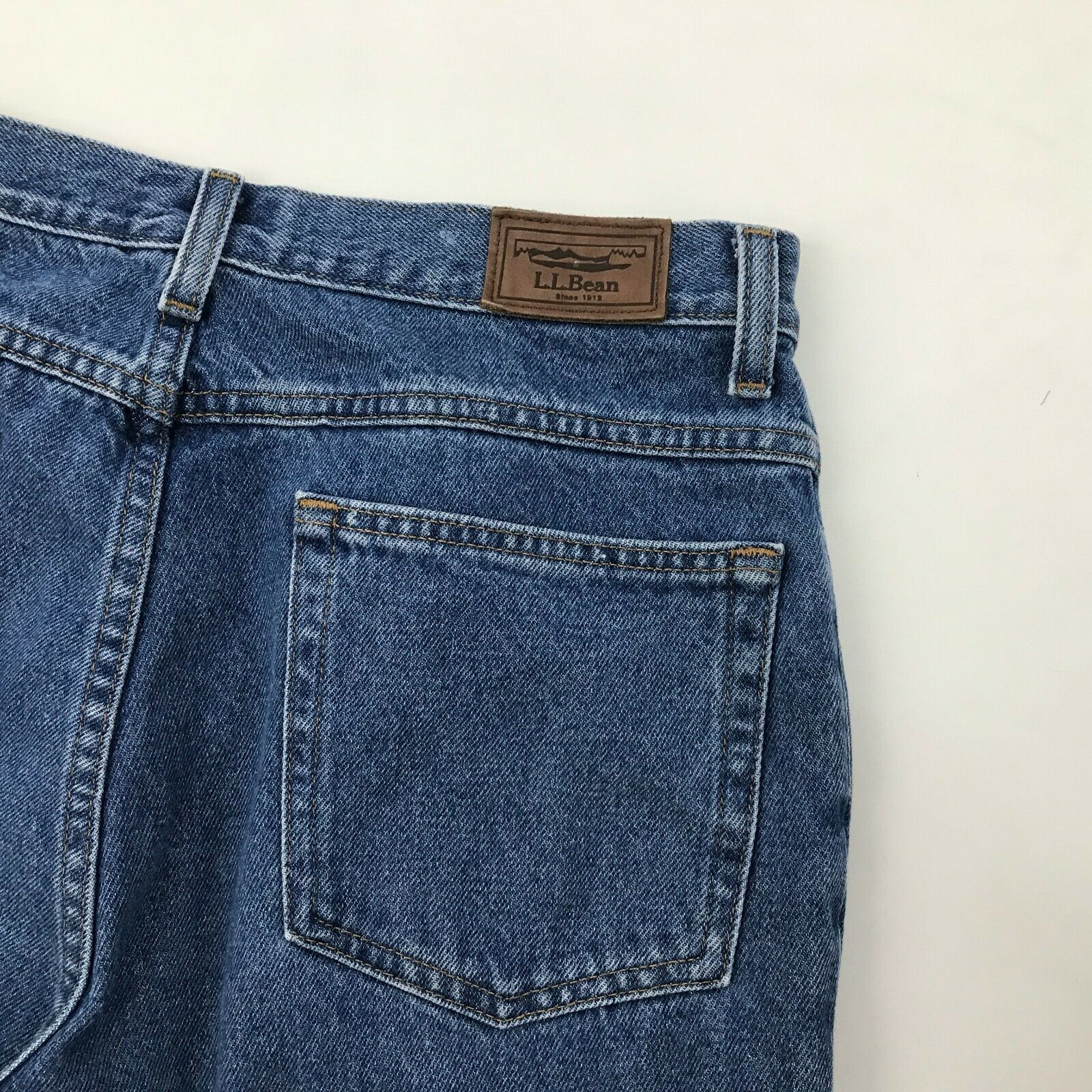 VINTAGE LL Bean Womens High Rise Mom Jeans 32X30 Classic Fit Denim Size ...