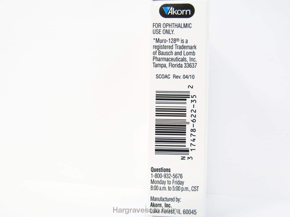 Akorn Sodium Chloride Ophthalmic Ointment USP, 5 to Muro 128