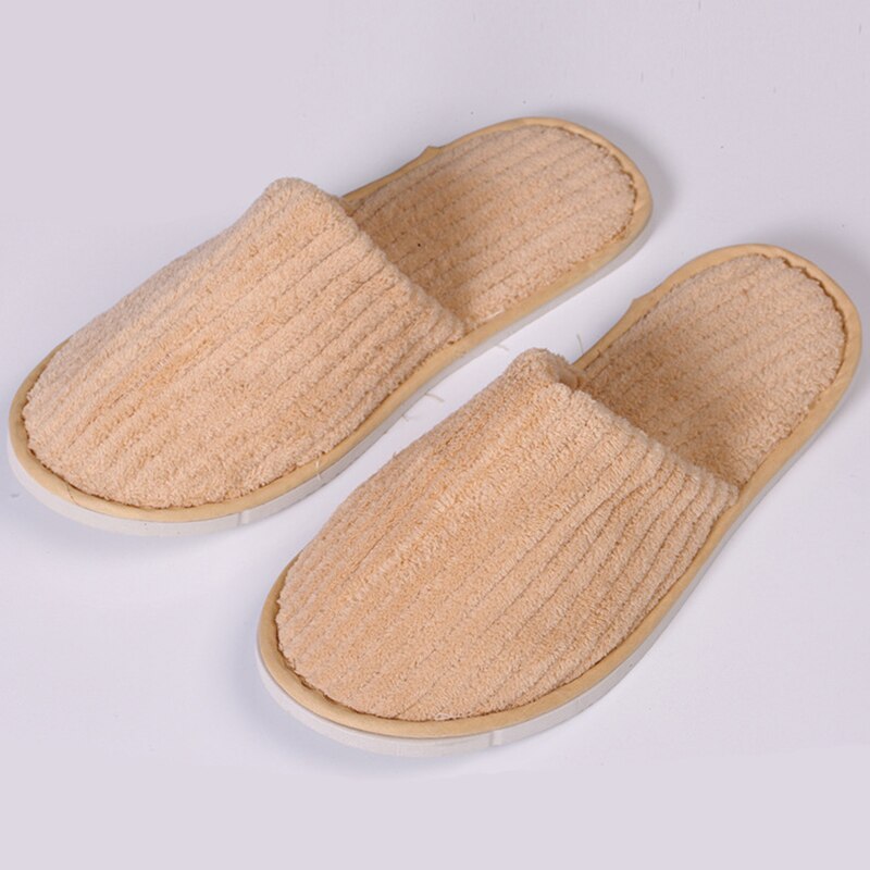 Coral Velvet Disposable Slippers Unisex Home Guest Slippers Thickening Non-slip