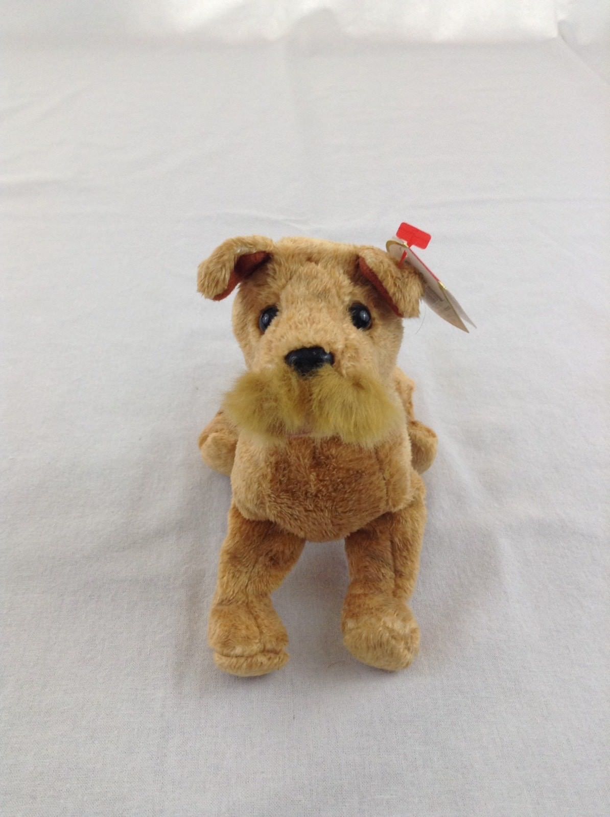 2000 Ty Beanie Baby Whiskers Fox Terrier Dog Stuffed Plush Animal Toy