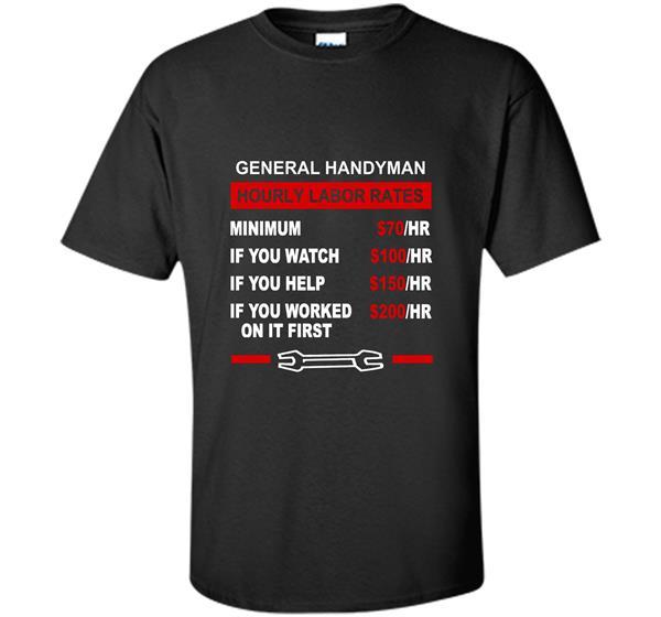 Image of General Handyman Hourly Labor Rates T-Shirt Men