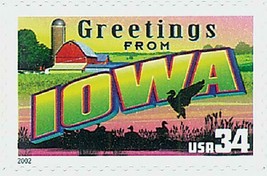 2002 34c Greetings from America, Iowa Scott 3575 Mint F/VF NH - $1.53