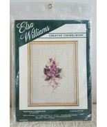 ELSA WILLIAMS Crewel Kit VIOLETS ON ILLUSION LACE by Joan Marchie #00287... - $19.99