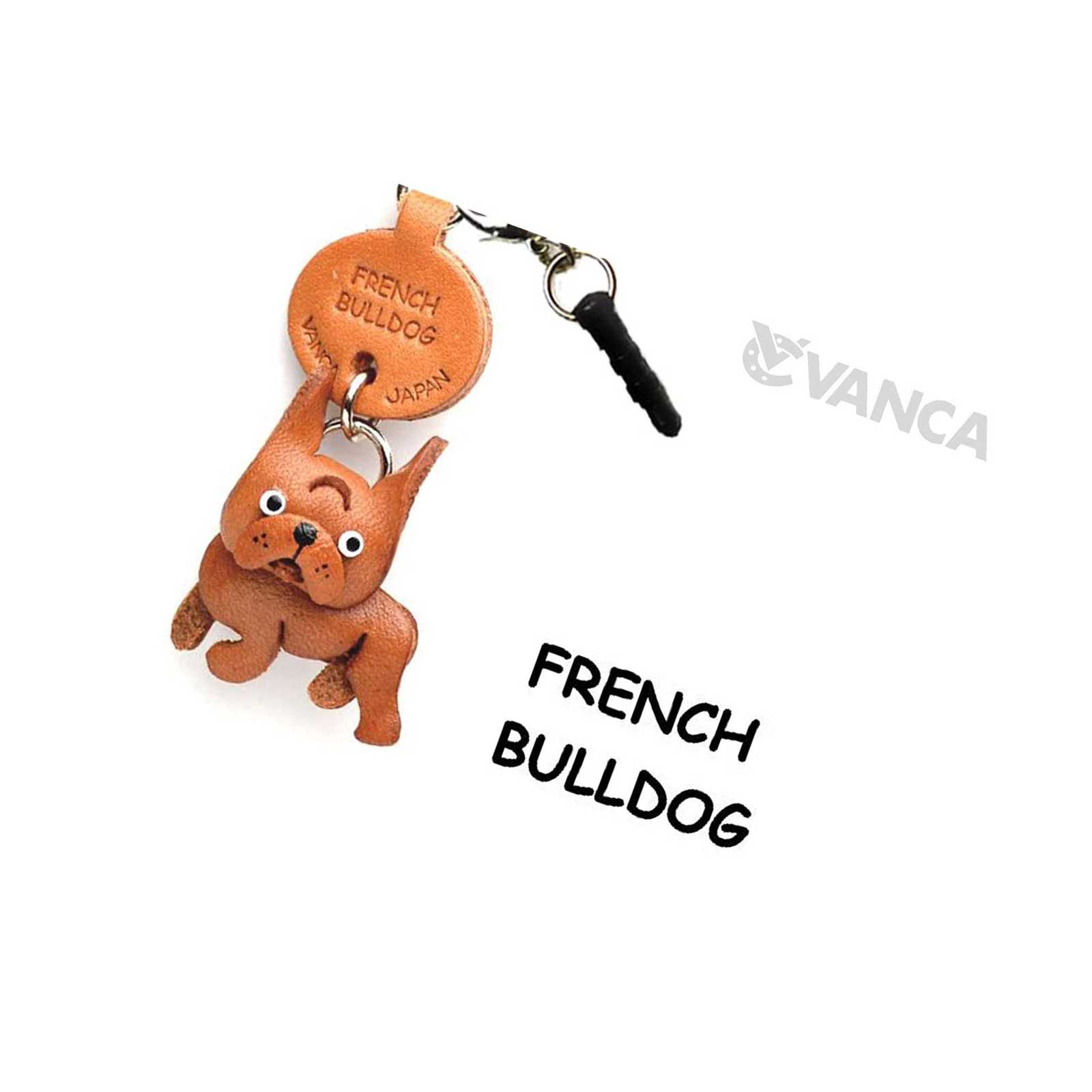 French Bulldog Leather Dog Earphone Jack Accessory/Dust Plug/Ear Cap/Ear Jack