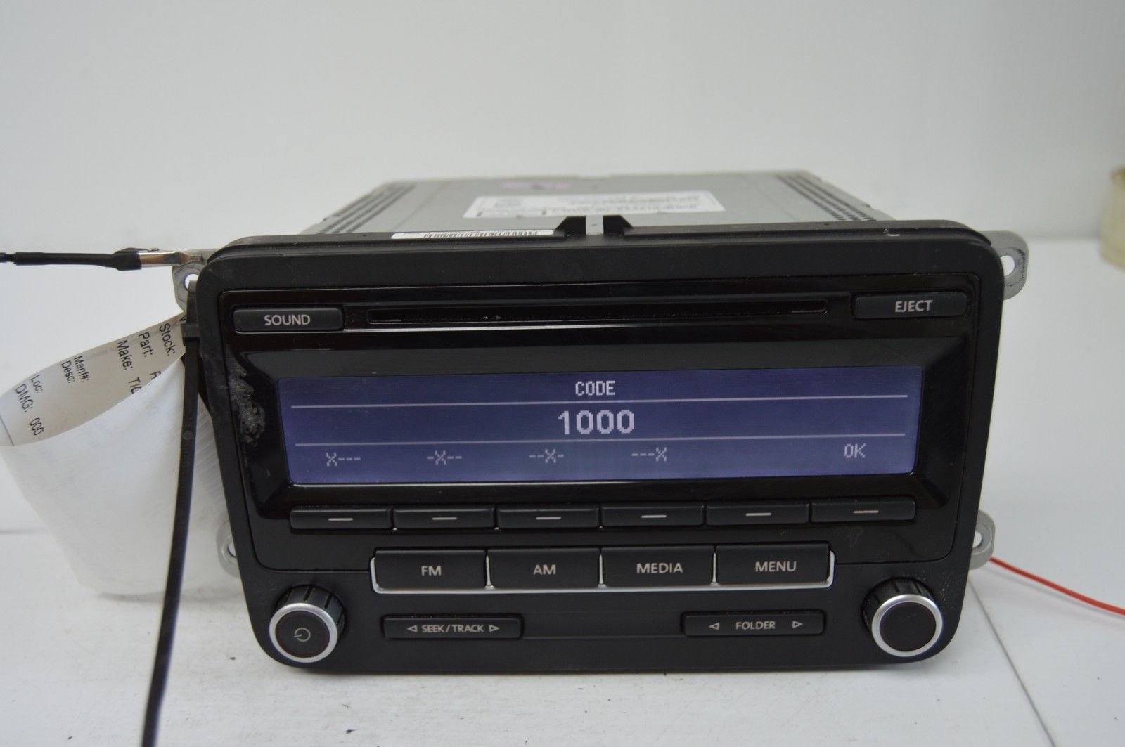 2011-2014 VOLKSWAGEN TIGUAN RADIO CD PLAYER OEM RADIO 5N0035164D TESTED ...